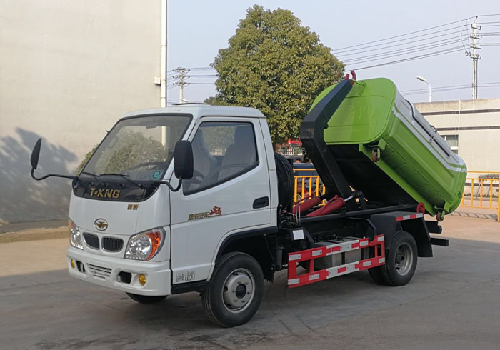 唐駿國六柴油機3方鉤臂垃圾車